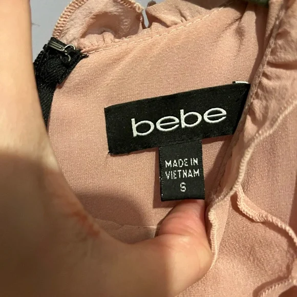 Bebe Ruffle Colourblock Dress - Picture 5 of 7